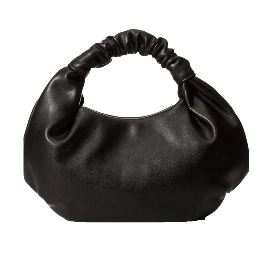 Hobo Pocketbook NEW Black Faux Leather Soft Top Handle Going Out Purse Tote Bag